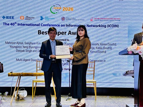 ICOIN 2026(베트남 하노이)에서 Best Paper Award를 수상하였습니다.